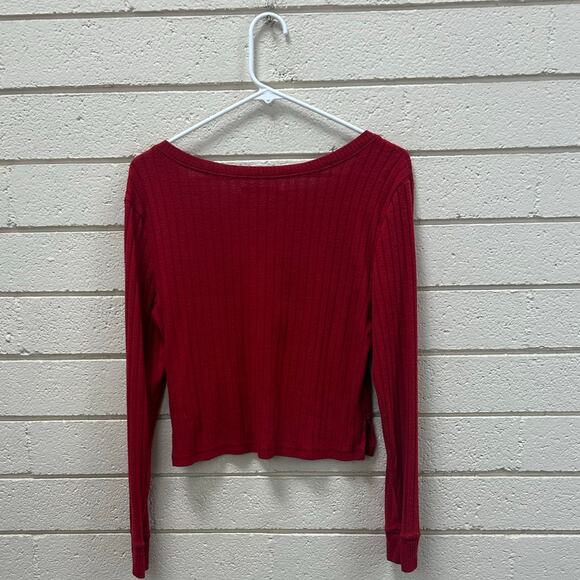 Abercrombie & Fitch Long Sleeve Red Top size M - Picture 2 of 9